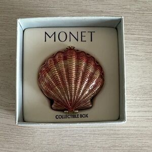 Rare Retired Monet Sea Shell Collectible Box New in Box